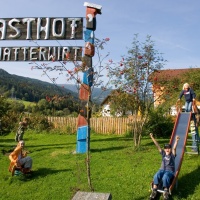 Der Kinderspielplatz beim Gasthof Schafferwirt in St. Georgen ob Murau, Steiermark